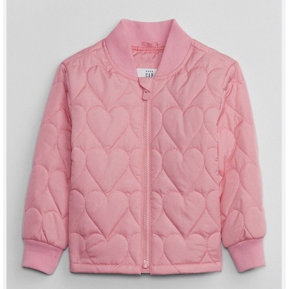 babyGap ColdControl Max Pink Quilted Heart Water-Resistant Jacket 2 Years